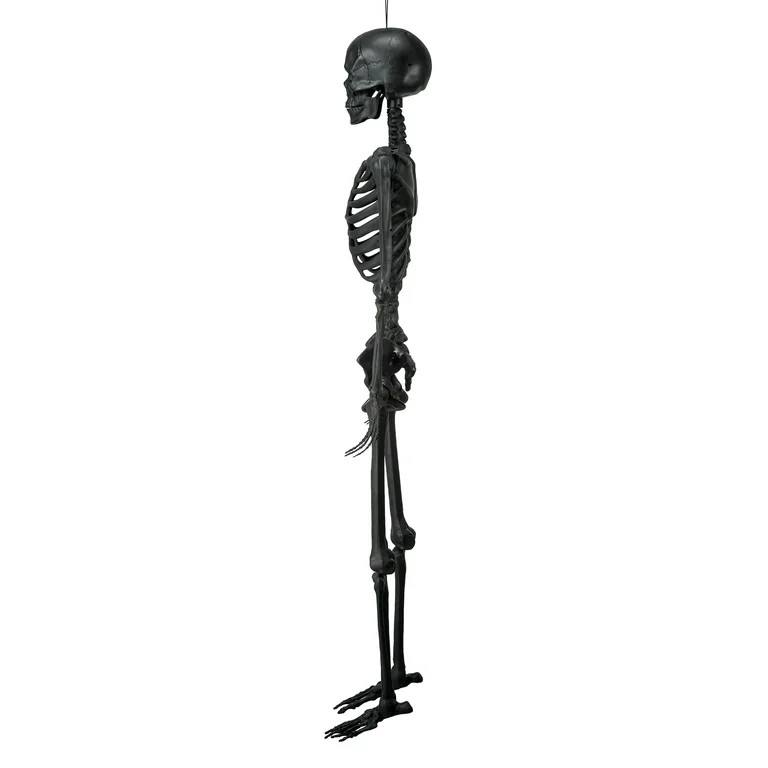 5 ft Black Posable Hanging Skeleton, Way to Celebrate, Halloween Decoration - Walmart.com | Walmart (US)