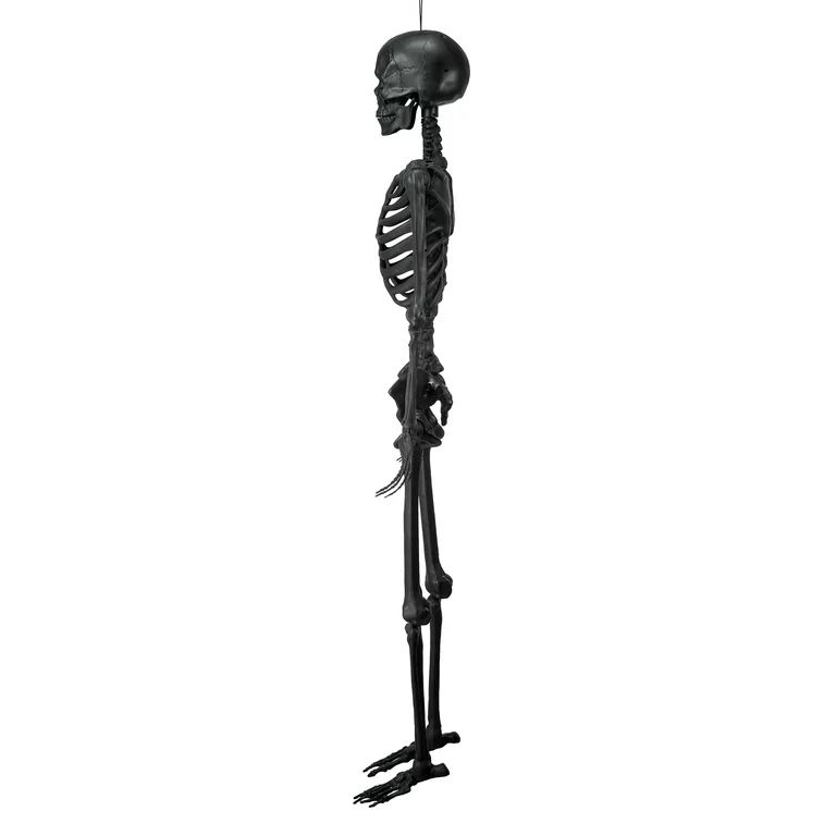 5 ft Black Posable Hanging Skeleton, Way to Celebrate, Halloween Decoration - Walmart.com | Walmart (US)