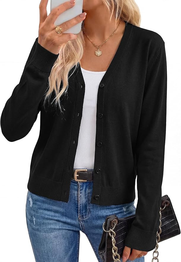 Arach&Cloz Womens Spring Trendy 2026 Cropped Cardigan Sweaters Fall Fashion Soft Cashmere Summer ... | Amazon (CA)