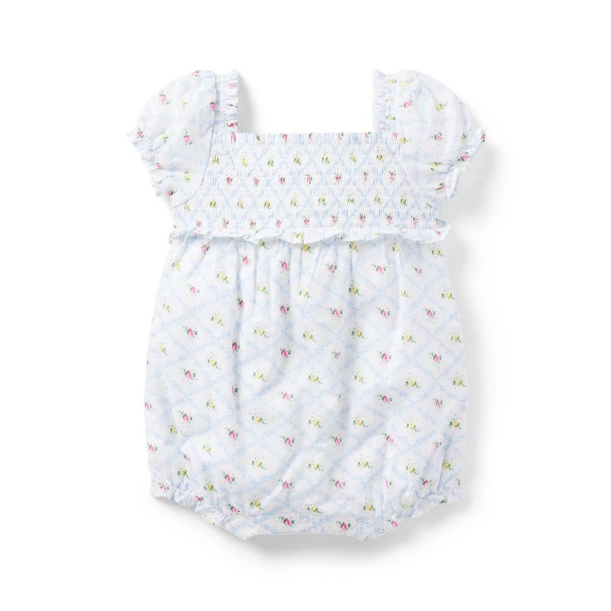 The Lily Floral Smocked Baby Romper | Janie and Jack