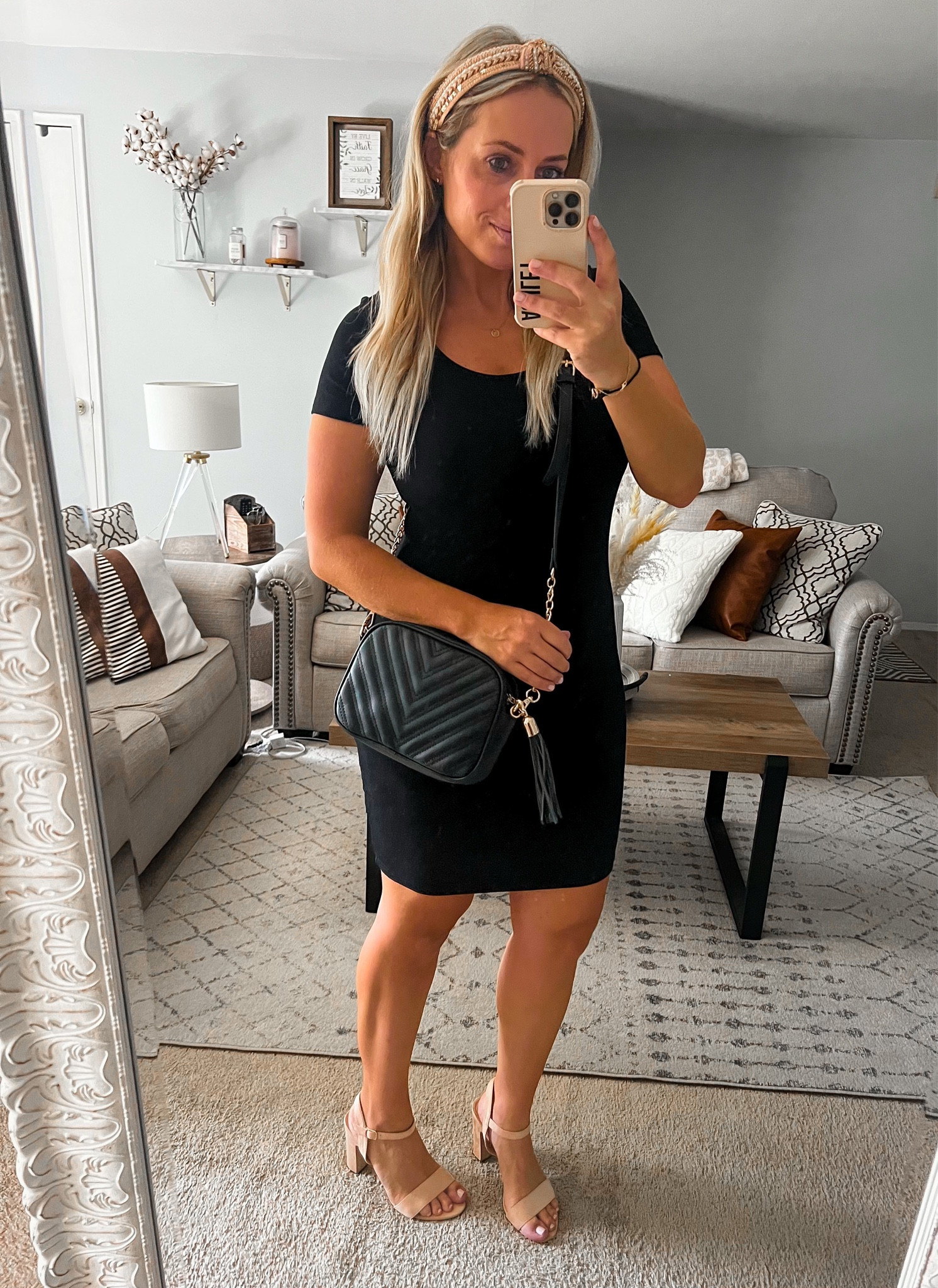 Date night outfit. Black dress 

#LTKunder50 #LTKmidsize #LTKshoecrush