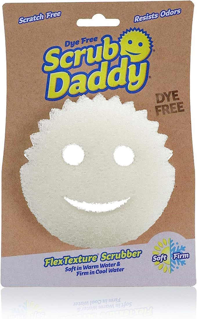 Scrub Daddy- Scrub Daddy Dye Free- FlexTexture Sponge, Soft in Warm Water, Firm in Cold, Deep Cle... | Amazon (US)