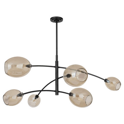 Regina Andrew Artemis Glass Shade Oil Rubbed Bronze Sputnik Chandelier | Kathy Kuo Home