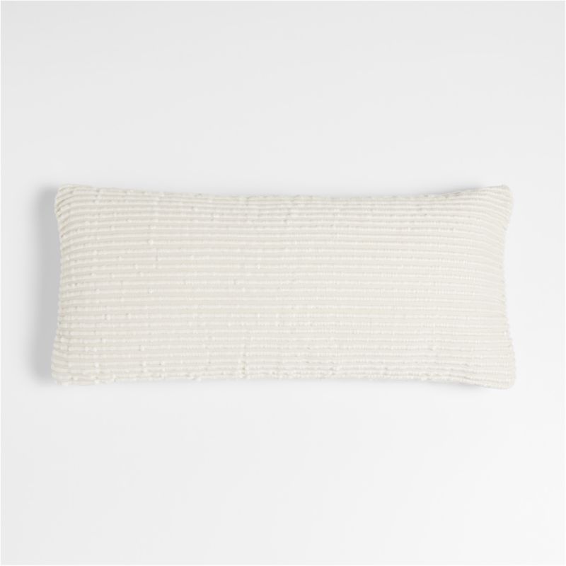 Chords 36"x16" Mudcloth Wide Stripe Outdoor Pillow by Leanne Ford | Crate & Barrel | Crate & Barrel