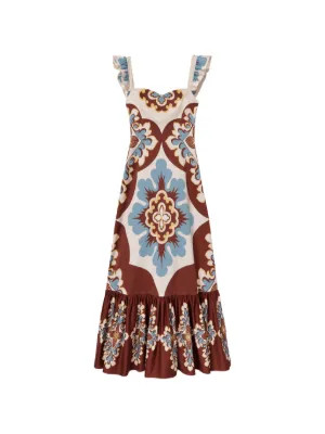 La DoubleJ Palazzo Placée Chocolate In Flat Cotton Stretch Gingerbread Dress | Brown | FARFETCH ... | Farfetch Global