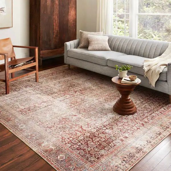 Alexander Home Isabelle Boho Vintage Distressed Printed Area Rug - 9' x 12' | Bed Bath & Beyond