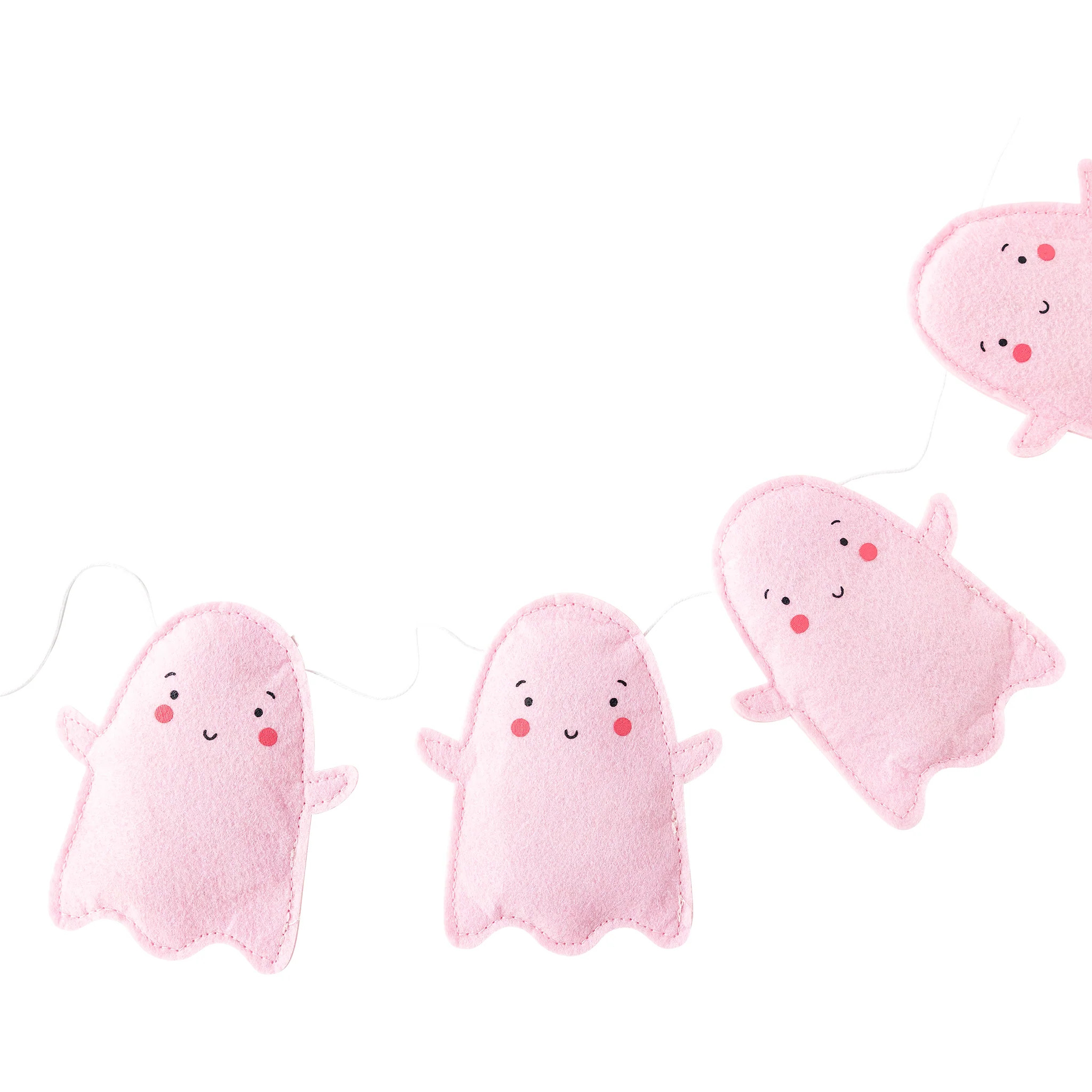 A Little Ghoul Puffy Pink Felt Ghost Banner - Occasions by Shakira | My Mind's Eye