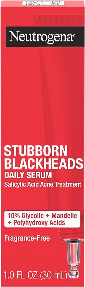 Neutrogena Stubborn Blackheads Daily Acne Facial Serum with Salicylic, Glycolic, Polyhydroxy & Ma... | Amazon (US)