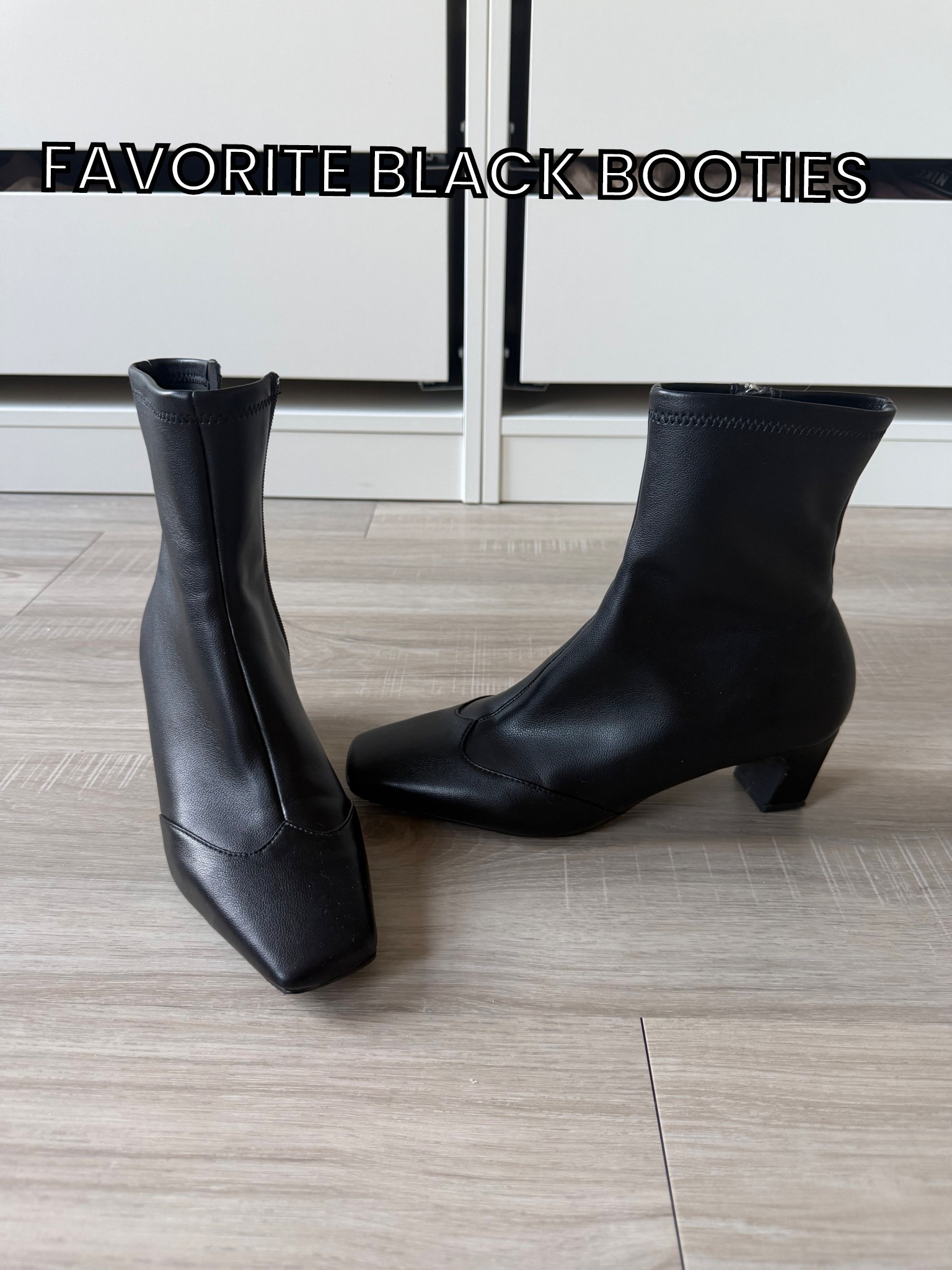These Steve Madden black booties are my favorite boots I’ve bought probably ever. They are SO comfy, the square toe is super chic, and they are dupes for high end boots. 

#LTKGiftGuide #LTKootd #LTKgrwm