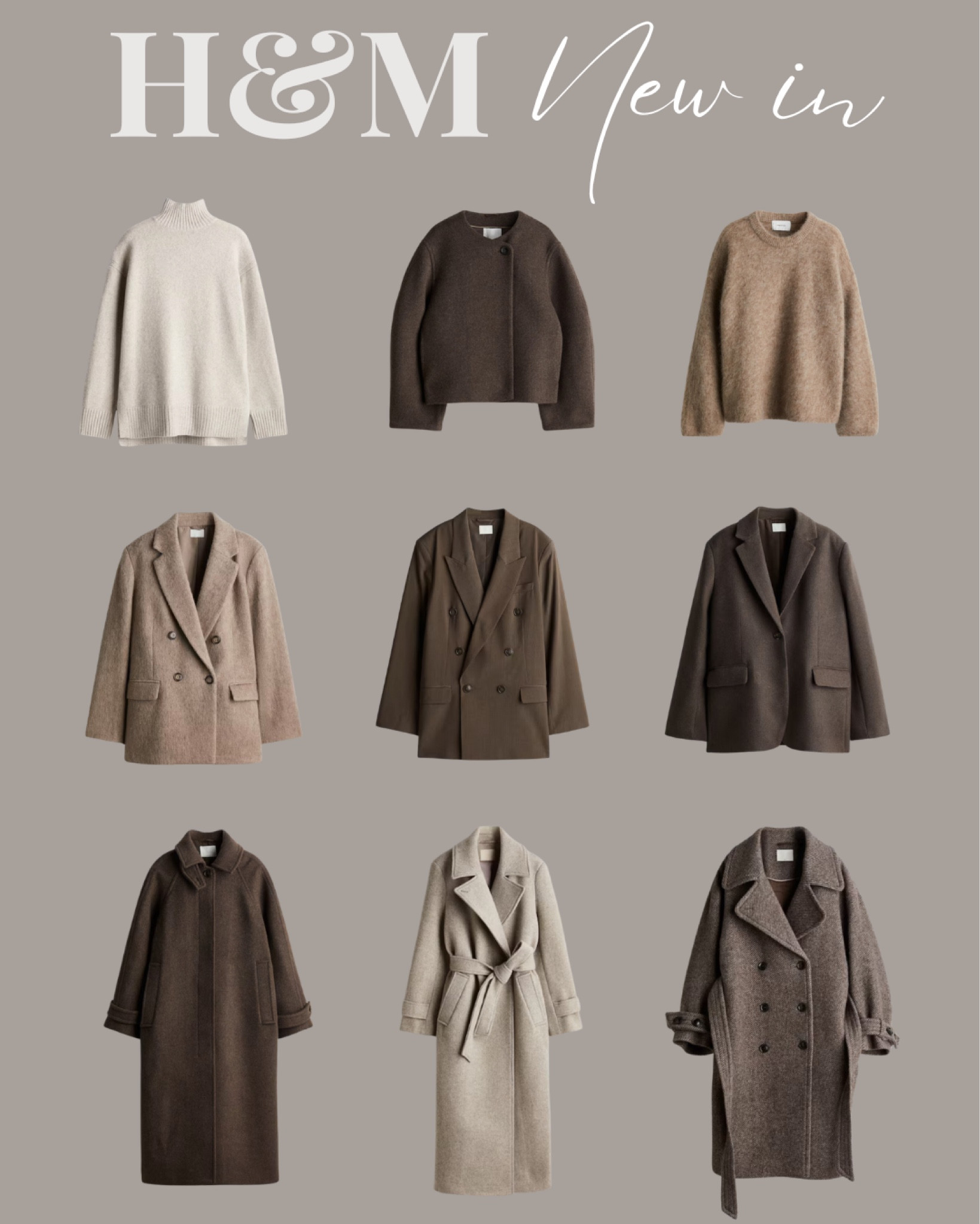 H&M New In - shop the latest drop for this week. Brown and beige tones are going strong, lots of new blazers and coats.

#coat #autumnoutfit  #wintercoat

#LTKstyletip #LTKautumn #LTKworkwear