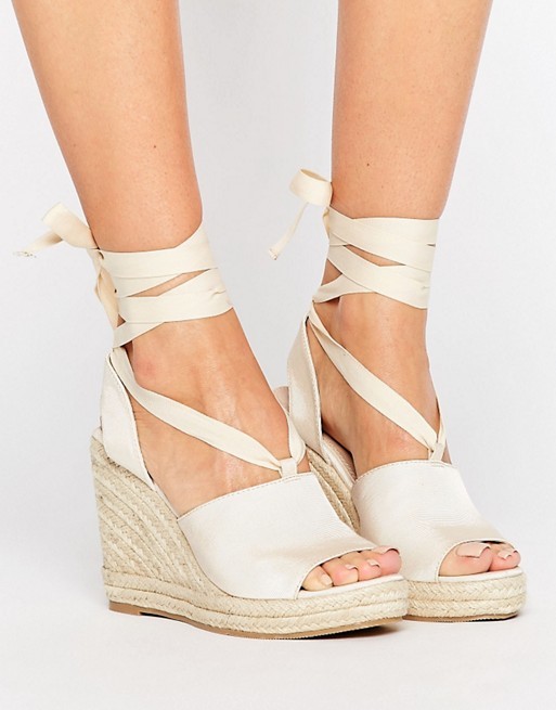 ASOS TEAM PLAYER Tie Leg Wedges | ASOS US