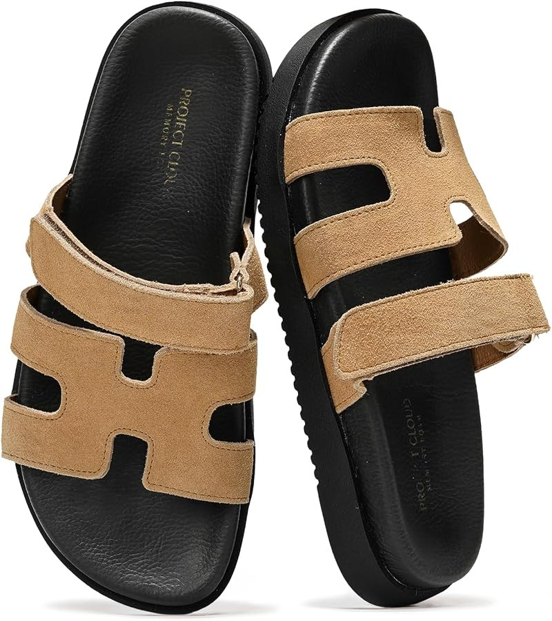 Project Cloud 100% Genuine Leather Sandals for Women Footwear - Stylish Womens Sandals with Plush... | Amazon (US)