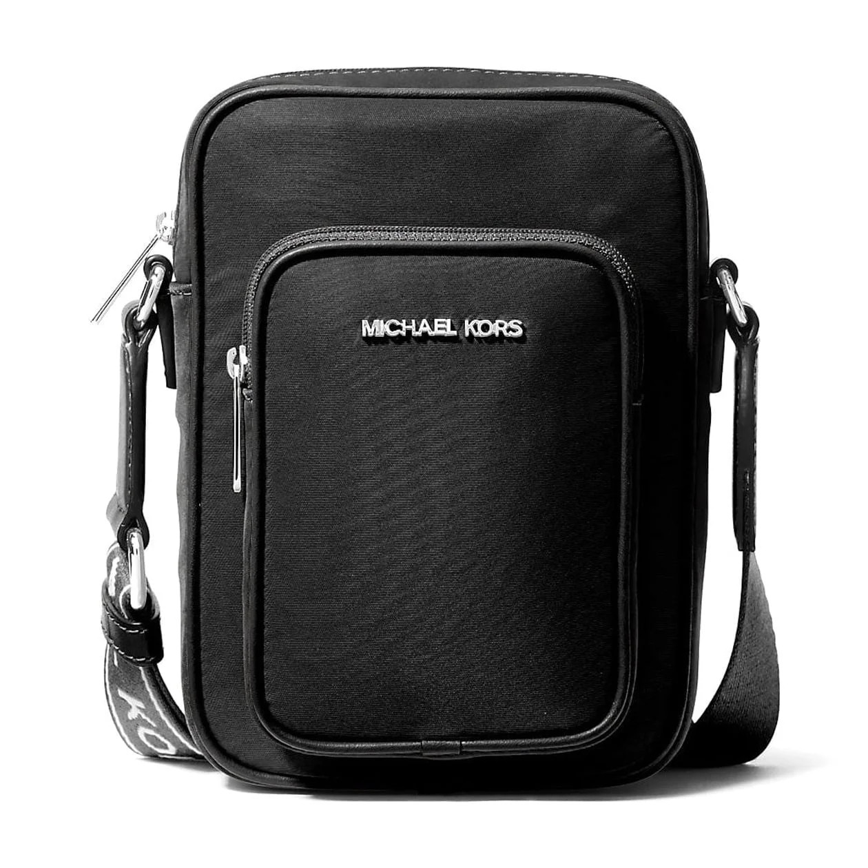 Michael Kors Women's Khai Nylon North South Small Phone Crossbody Bag (Black) | Walmart (US)