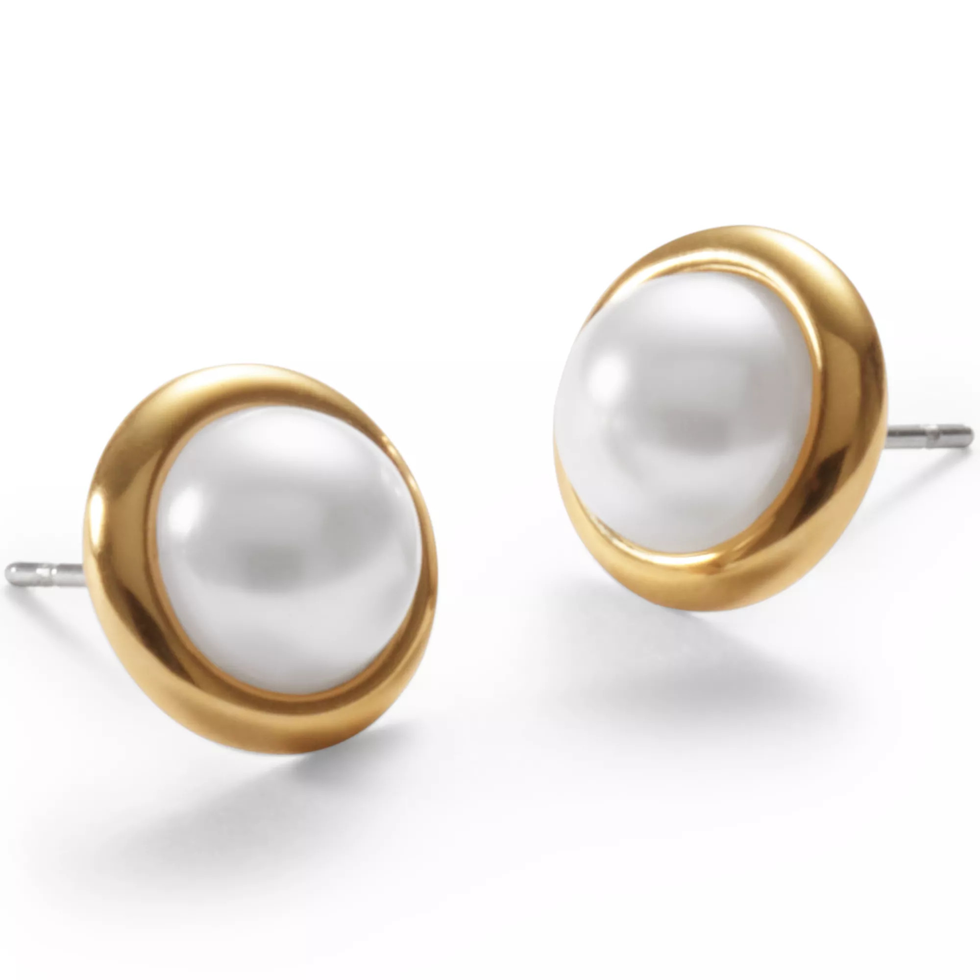 Water-Resistant Pearl Stud Earrings | Lands' End (US)