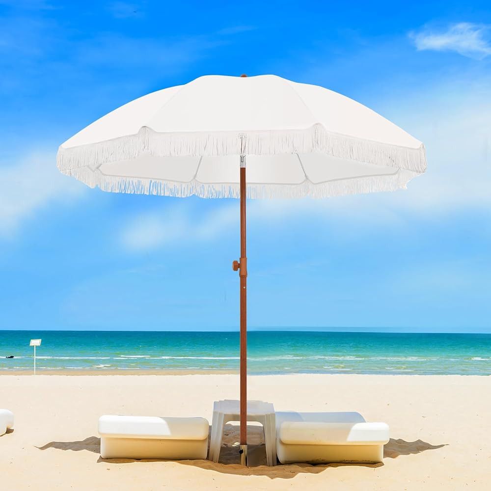 Patio Umbrella with UPF 50+ Protection, 8 Ribs, Push Button Tilt - Versatile Outdoor Shade for Ga... | Amazon (US)