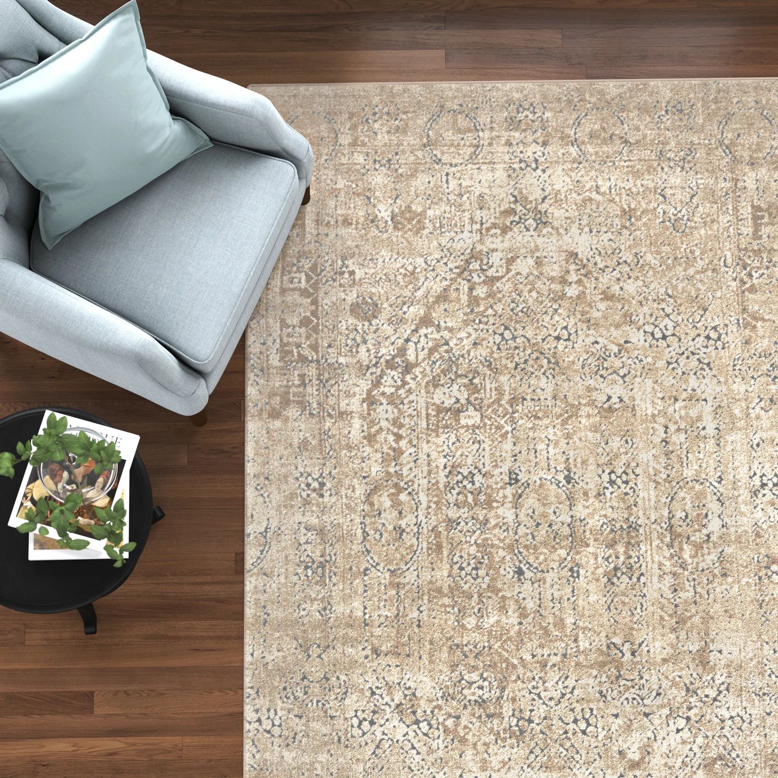 Laplante Oriental Area Rug in Beige | Wayfair North America