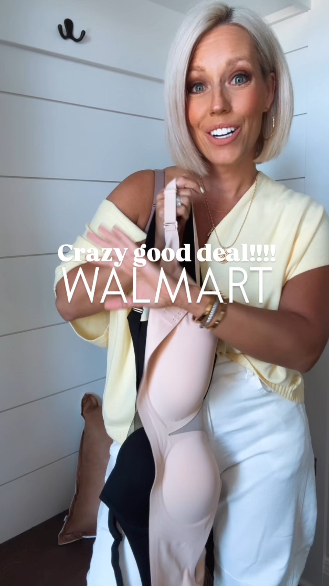 Ok girls!!! Now is your time to stock up on this amazing bra or give it a try if you haven’t yet!!! It’s wire-free, seamless, adjustable straps in the front, and can be worn 2 ways!!!!! Linking this awesome button down knit top too - wearing size small (runs oversized).

#LTKSaleAlert #LTKStyleTip #LTKFindsUnder50