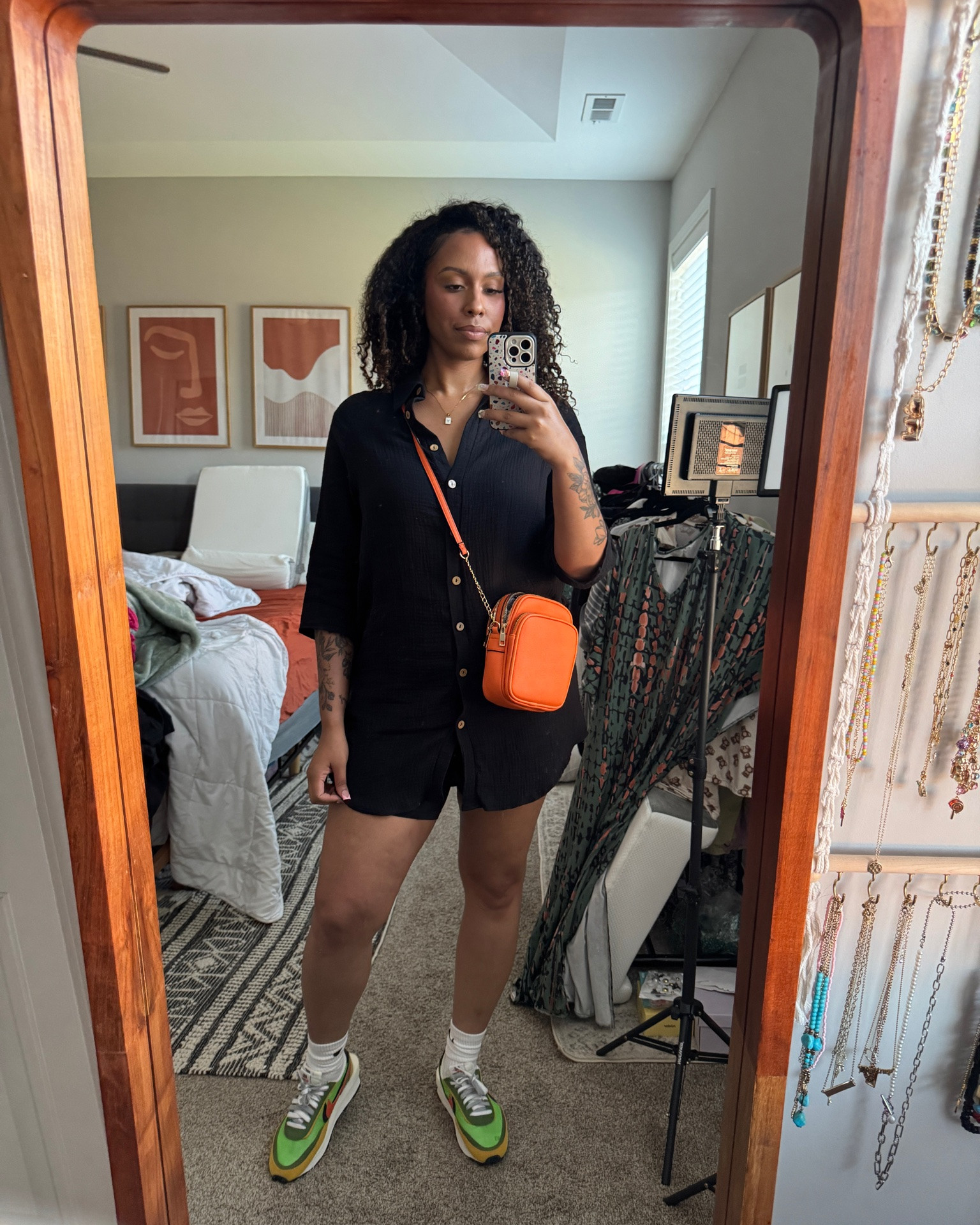 Wearing a large in the dress. It’s short so I paired it with shorts.

#LTKTall #LTKMidsize #LTKootd