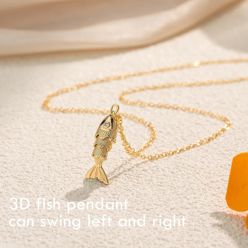14K Gold Plated Pendant Necklace for Women, Dainty Charm Good Luck Gifts | Amazon (US)