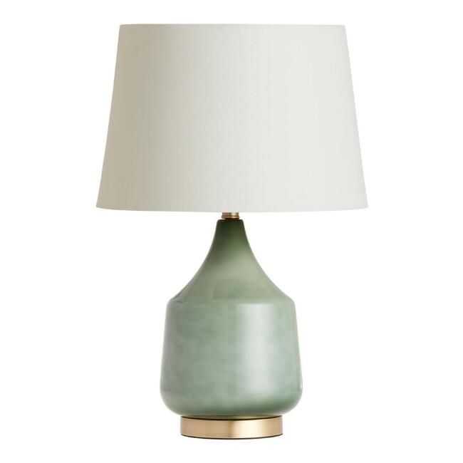 Jade Green Ombre Glass Table Lamp Base | World Market