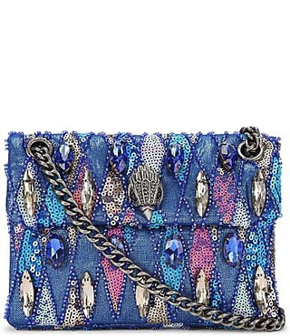 Kurt Geiger London Kensington Mini Sequin Shoulder Bag - Blue | Dillard's
