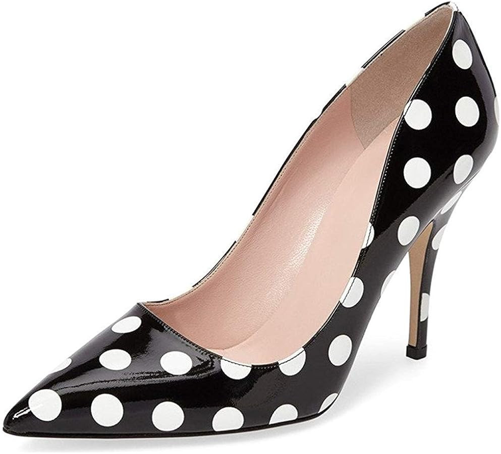 YDN Women's Chic Pointed Closed Toe Mid Heel Pumps Slip on Stiletto Slide Dress Shoe for Party Pr... | Amazon (US)