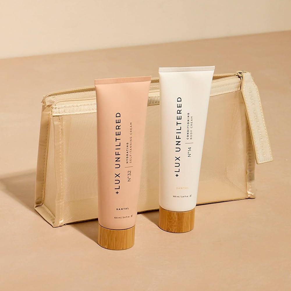 + Lux Unfiltered First Class Glow Travel Kit, Includes N°32 Hydrating Self Tanning Cream in Sant... | Amazon (US)