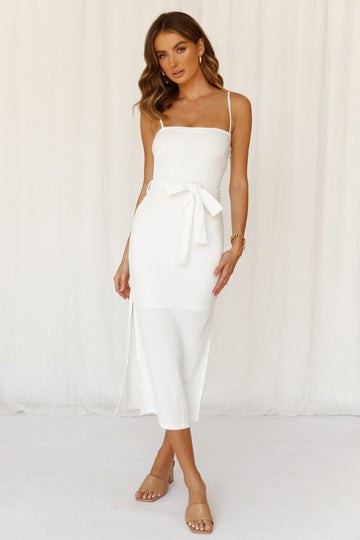 Ways I Loved You Knit Midi Dress White | Hello Molly (AU)