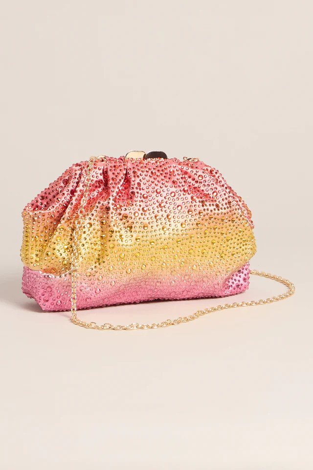 Pretty Glow Moment Ombre Satin Clutch | Windsor Stores