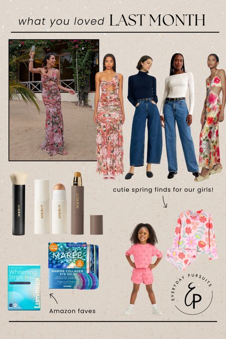 Favorites finds from last month: spring wedding guest dresses, jeans, toddler girl outfit from Target, merit makeup and more. 

#LTKbeauty #LTKstyletip #LTKfindsunder50