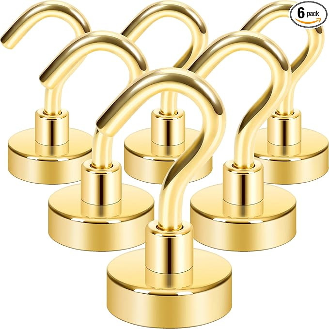Neosmuk Magnetic Hooks, 30lb+ Heavy Duty Earth Magnets with Hook for Refrigerator, Extra Strong C... | Amazon (US)