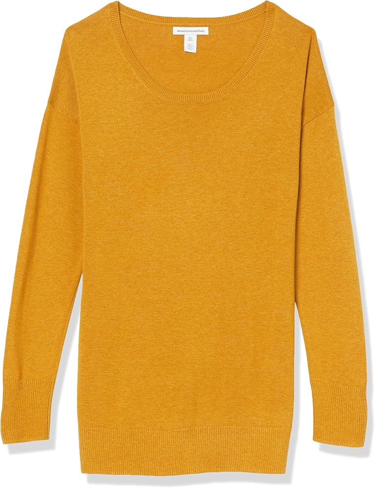 Amazon Essentials Women's Lightweight Long-Sleeve Scoopneck Tunic Sweater | Amazon (US)