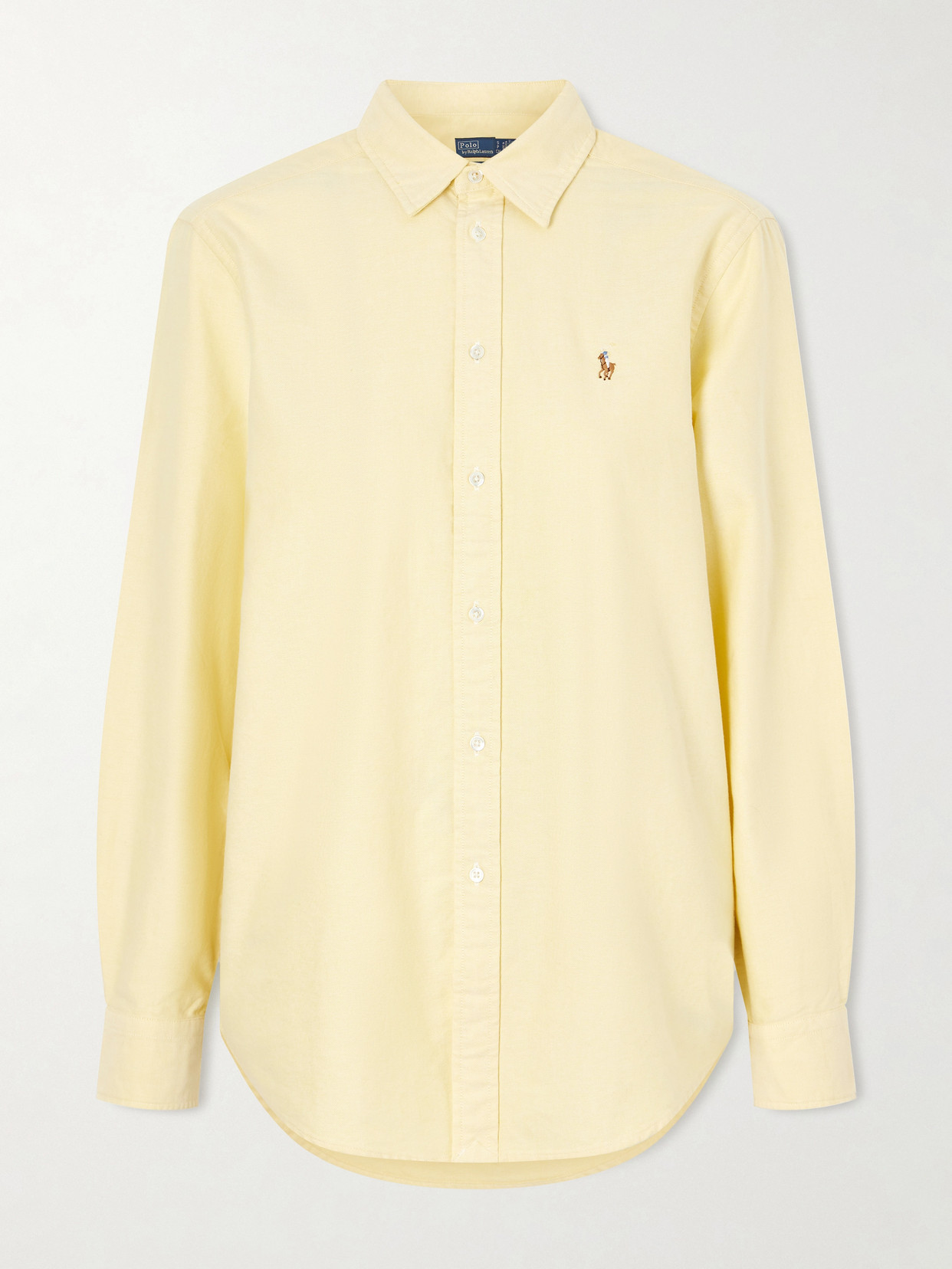 Polo Ralph Lauren - Embroidered Cotton Oxford Shirt - Yellow | NET-A-PORTER (US)