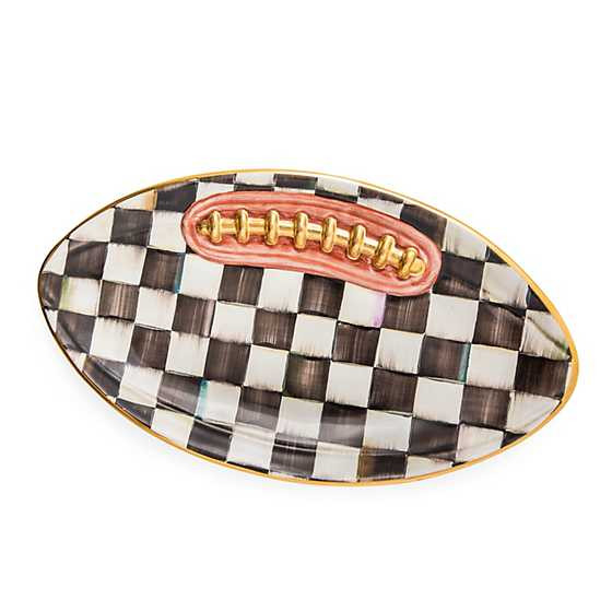 Courtly Check Football Platter | MacKenzie-Childs