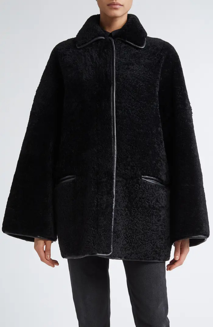 TOTEME Genuine Teddy Shearling Overshirt Jacket | Nordstrom | Nordstrom