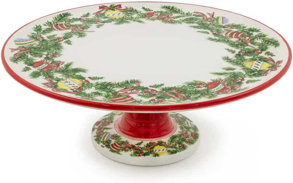 Boston International Holiday Ceramic Serving Plate, 11-Inches, Christmas Bells | Amazon (US)