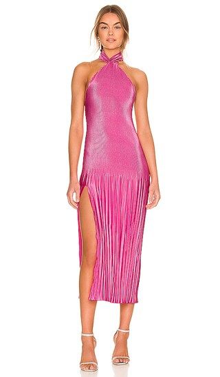 Soire Klum Midi Dress in Hot Pink | Revolve Clothing (Global)