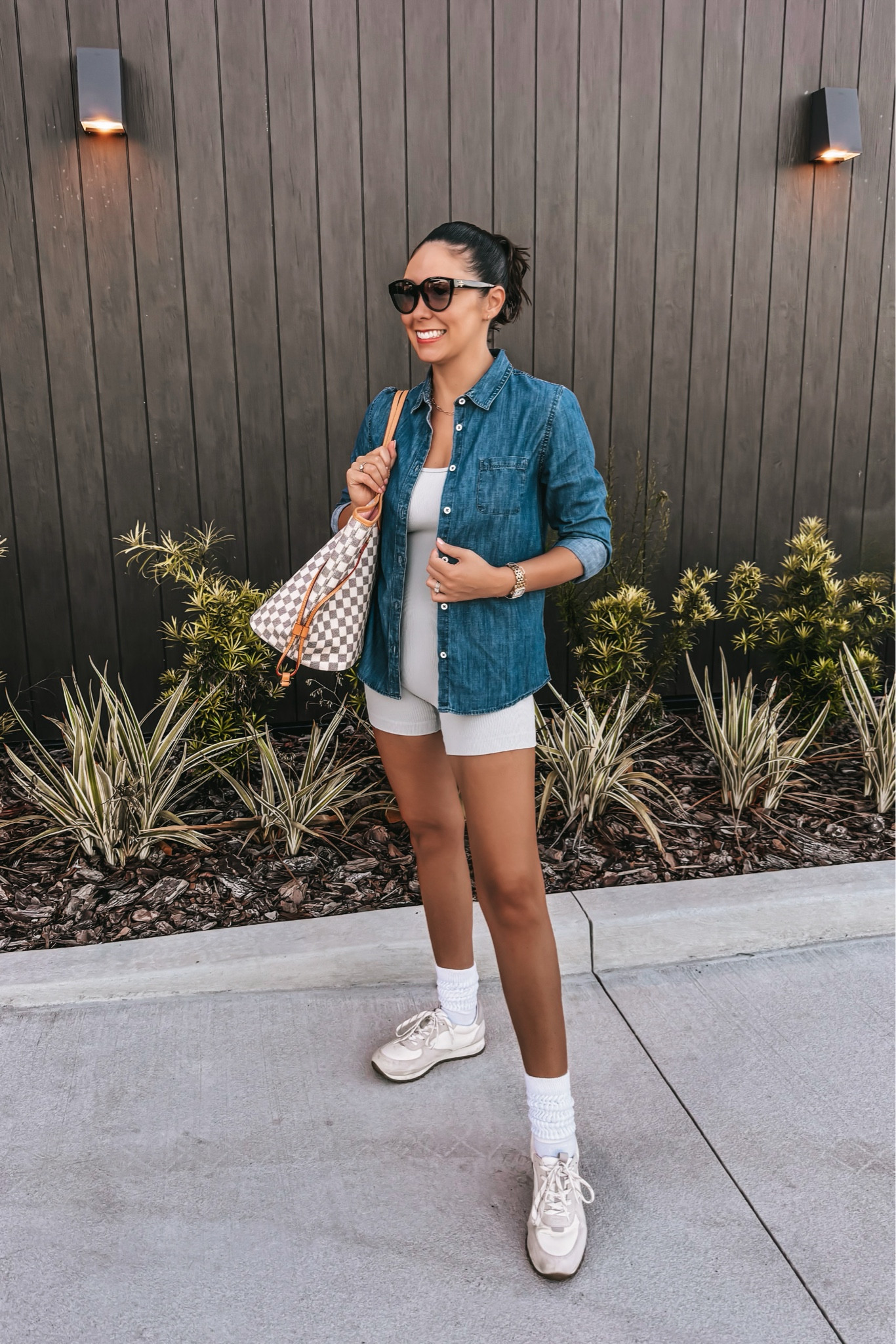 Pilates Outfit 

🩶 Reviews on all products! 
• Amazon Denim shirt - S
• Amazon women grey exercise romper - S
• Walmart Louis Vuitton Designer Inspired Shoulder Bag 
• Dior 
• Amazon gold biggie earrings 
• Tory Burch Trainers - 8

Old Money Fall Outfit | Classy Fall Outfit | Fall Neutrals | Fall Chic | Chic Fall Outfits | Fall Outfits Petite | Fall Outfits Women | Fall Capsule Wardrobe | Fall Casual Outfits | Fall Travel Outfit | Fall Vacation Outfits | Fall Outfits | Fall Fashion | Fall Style | Fall OOTD | Fall Looks | Fall Outfit Ideas | Fall Outfit Inspo | Workout Outfit | Athletic Outfits | Athleisure Outfits | Athleisure Outfits Amazon | Gym Outfit | Sneaker Outfit | Sporty Outfit | School Drop Off Outfit | Theme Park Outfit | Yoga Outfit |  Jumpsuit Outfit | Travel Outfit | Travel Outfit Amazon | Airport | Airport Looks | Airport Style | Airport Travel | Airport Fashion | Airport Outfit Amazon | Airport Travel Outfit Amazon | Amazon Airport Outfits | Fall Airport Outfit | Fall Airport Outfit | Airplane Outfit | Airplane Travel Outfit | Plane Outfit | Comfy Outfit | Cozy Outfit | Lounge Outfits |


#LTKSeasonal #LTKItBag #LTKShoeCrush #LTKActive #LTKFitness #LTKOver40 #LTKFindsUnder100 #LTKStyleTip