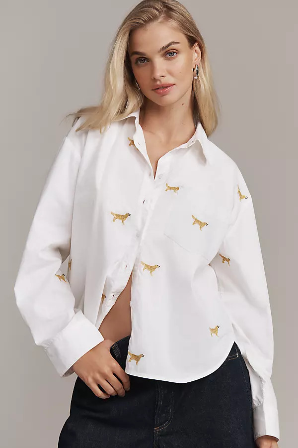 The Shrunken Bennet Buttondown Shirt by Maeve | Anthropologie (US)
