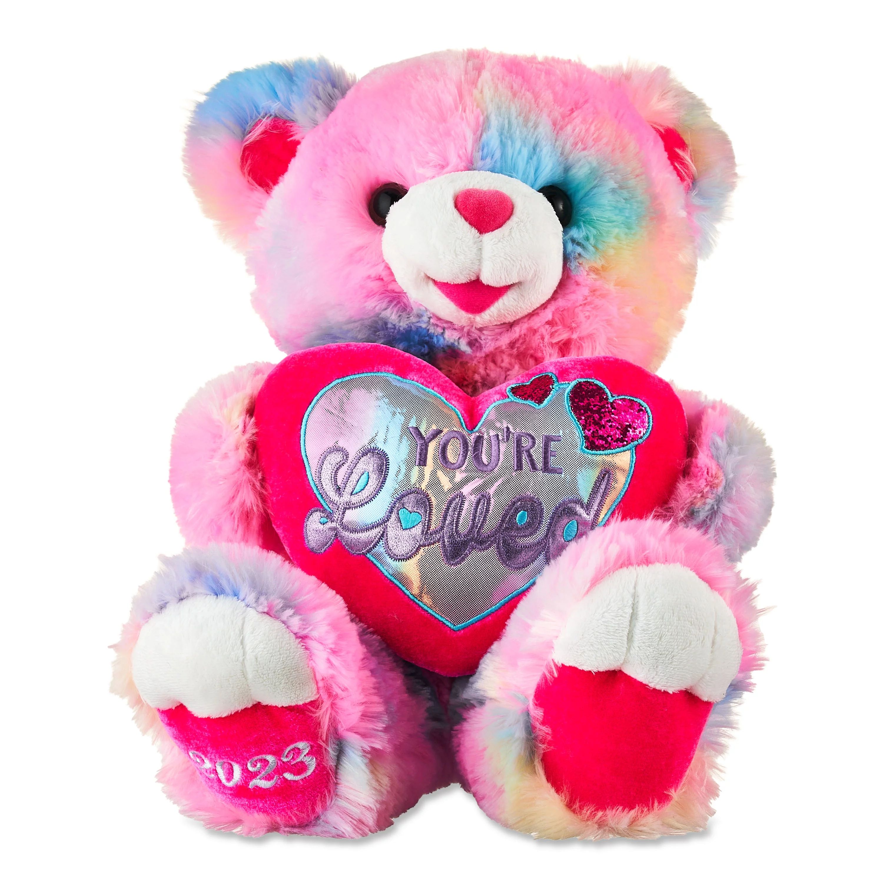 Way to Celebrate! Valentine’s Day 15in Sweetheart Teddy Bear 2023, Rainbow - Walmart.com | Walmart (US)
