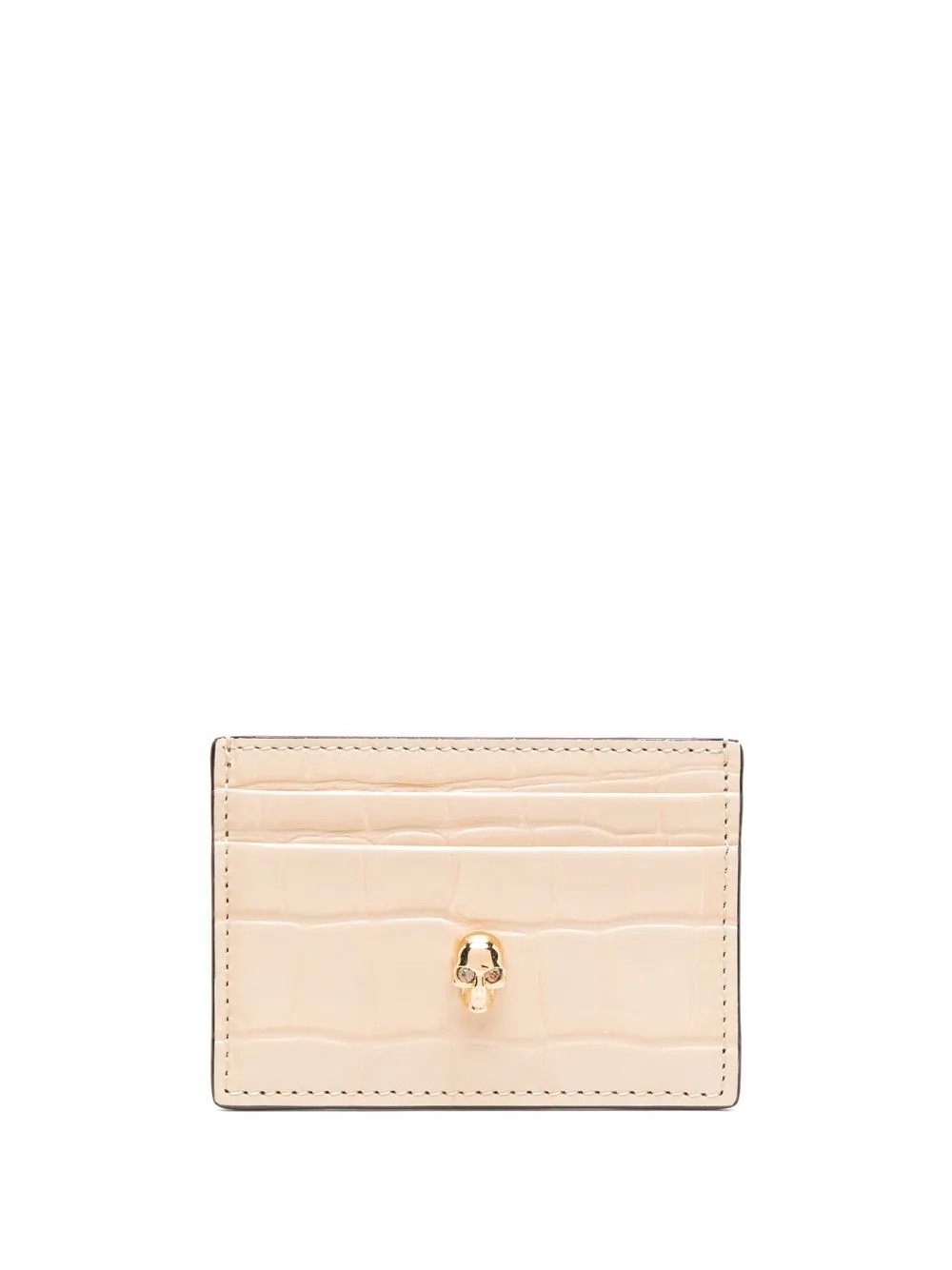 Alexander McQueen skull-appliqué Leather Cardholder - Farfetch | Farfetch Global