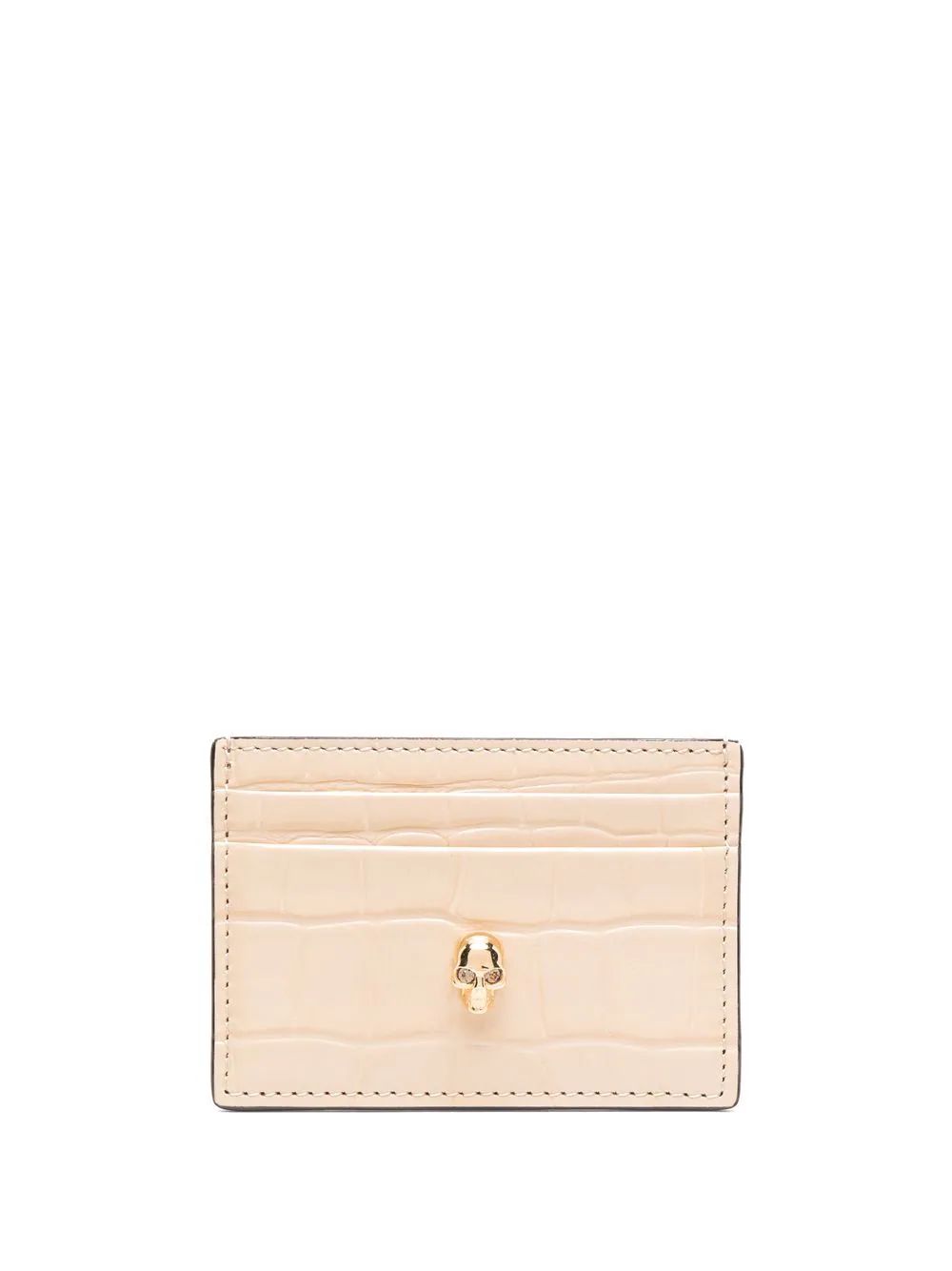 Alexander McQueen skull-appliqué Leather Cardholder - Farfetch | Farfetch Global