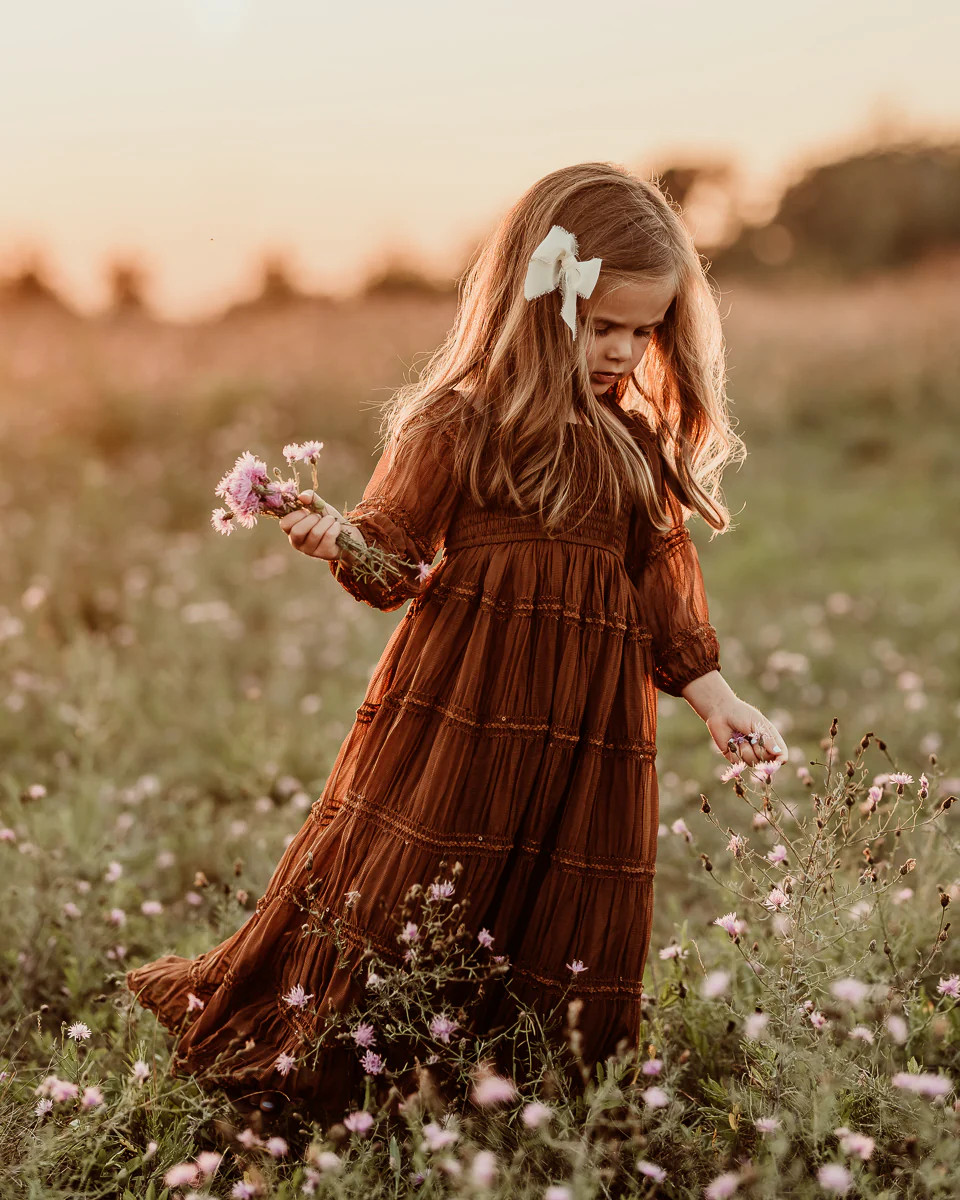 Pippa Maxi (mocha chiffon) FINAL SALE | INDIE BLUE