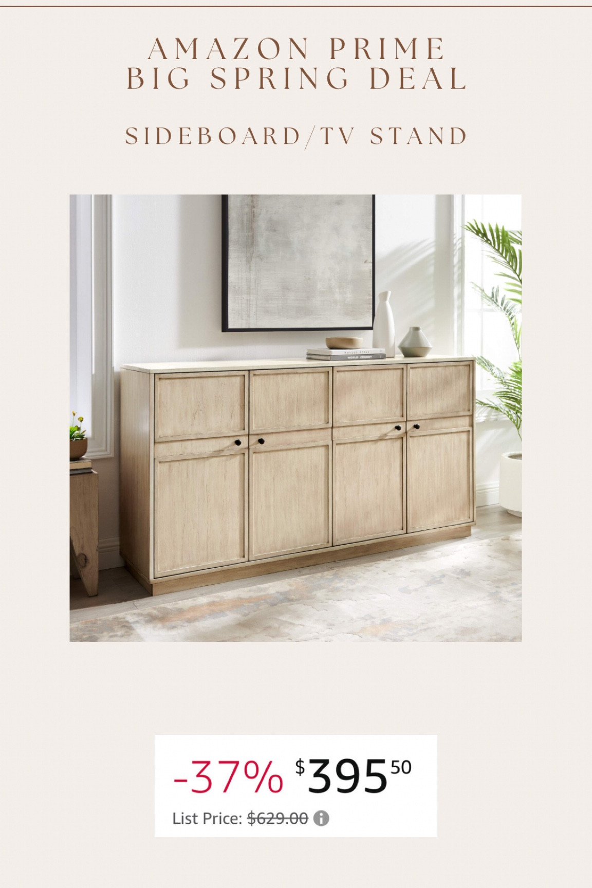 This is a best seller every prime deals week! Gorgeous sideboard / tv stand! A group member also got three & put side by side to line a wall and it looked like a custom cabinet unit! They’re gorgeous 😍

#LTKsalealert #LTKstyletip #LTKhome