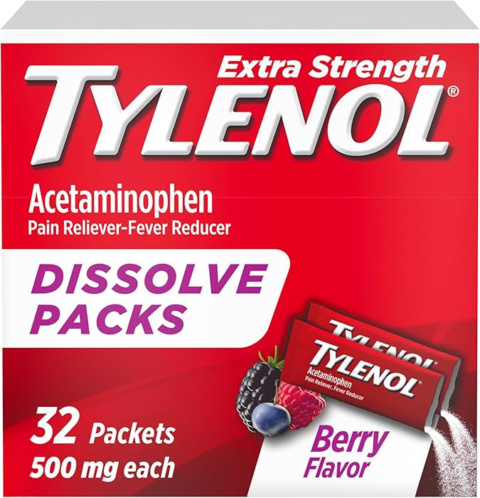 500 mg Acetaminophen, Pain Reliever & Fever Reducer, Fast Relief for Minor Aches & Pains, Ibuprof... | Amazon (US)