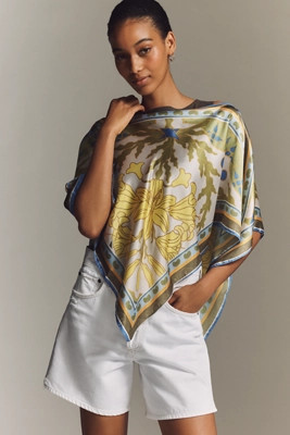 By Anthropologie Printed Scarf Poncho | Anthropologie (US)