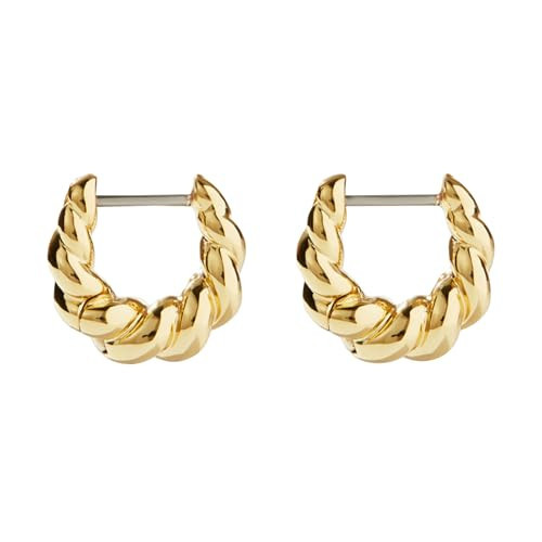 Ana Luisa Gold Earrings - Twisted Huggie Hoop Earrings for Women - 14K Gold Plated Braided Hoop Earring - Hypoallergenic, Water-Resistant, Tarnish-Free - Small, Mini, and Standard Size Available | Amazon (US)