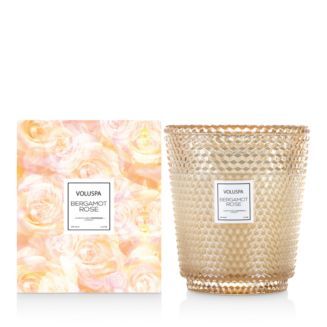 Bergamot Rose Embossed Glass Hearth Candle 114 oz. | Bloomingdale's (US)