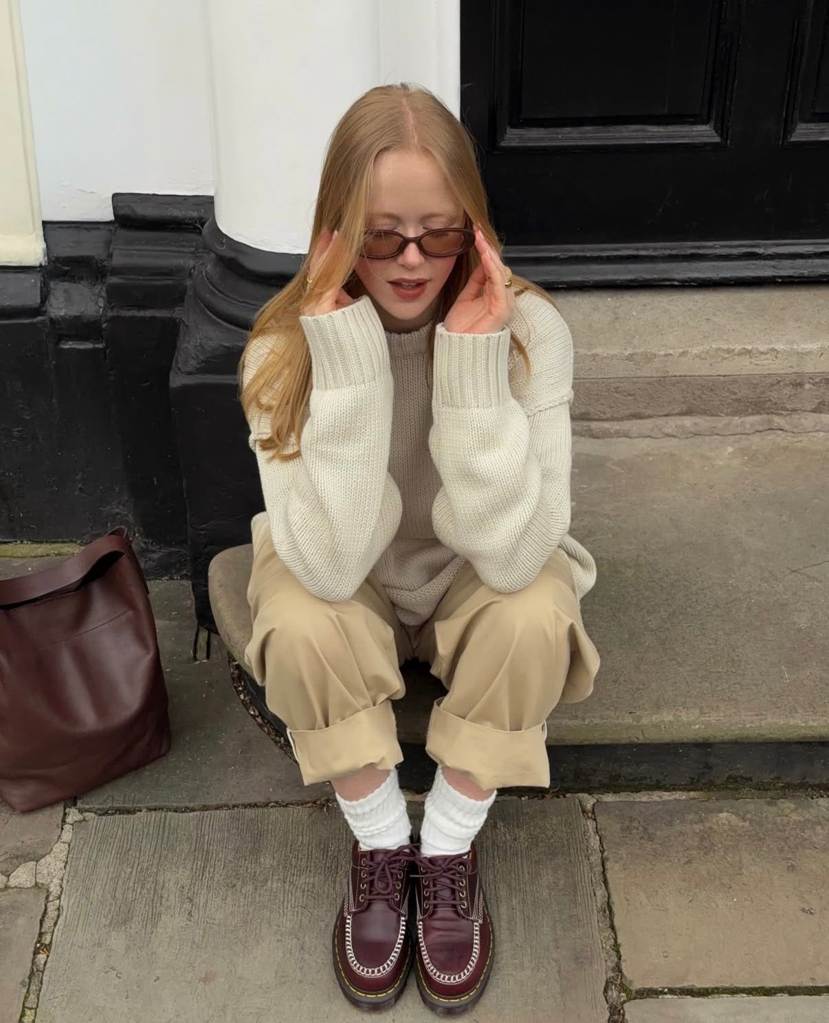 Dr Martens, Loafers, Moc Toe Shoe, Zara Trousers, DISSH Jumper, Knitwear 

#LTKspring #LTKuk