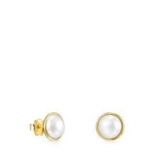 Small Gold and Pearl Avalon Earrings | TOUS USA